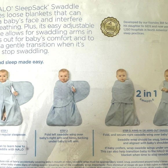 Halo Sleep Sack Swaddle 2-in-1 Pink NB - Picture 5 of 5